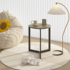 19.68"H Round Side Table, Round Accent End Table with Sturdy Metal Frame, Round Nightstand, for Living Room, Bedroom, Balcony, Office