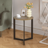 19.68"H Round Side Table, Round Accent End Table with Sturdy Metal Frame, Round Nightstand, for Living Room, Bedroom, Balcony, Office