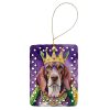 American English Coonhound King of Mardi Gras Porcelain Ornament Christmas Tree Hanging Decorations for Home Christmas Holiday, Rectangle, Gift