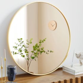 gold Round Wall Mirror, Bathroom Mirrors for Over Sink, Circle Mirror for Bathroom, Entryway, Bedroom, Vanity (20 Inch)