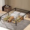 Metal Bed Frame-Simple and Atmospheric Metal Platform Bed Frame, Storage Space Under The Bed Heavy Duty Frame Bed, Sturdy Twin Size Bed Frame