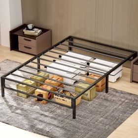Metal Bed Frame-Simple and Atmospheric Metal Platform Bed Frame, Storage Space Under The Bed Heavy Duty Frame Bed, Sturdy Twin Size Bed Frame