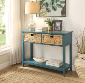 Flavius Teal Finish Console Table