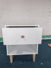 23.22''H Wooden Nightstand with One Drawer One Shelf for Kids, Adults, White