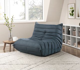 Luxury Accent Chair Button-Tufted Detail Charcoal Microfiber Comfy Chair Living Room Furniture 1pc