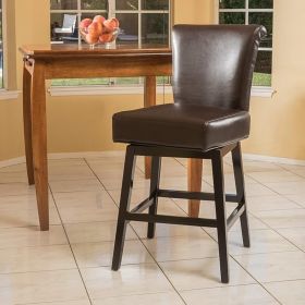 30.25'' High Swivel Bar Stool,Brown