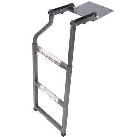 Pickup Truck Tailgate Ladder - Universal Fit, Stainless Steel Self Drilling Hex Screws for Easy Install, Durable Aluminum Step Grip Plates