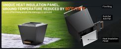 Cyberpit One 20 inch Smokeless Fire Pit, Wood Burning Fireplaces w/ Pull-Out Ash Pan, Portable Outdoor Firepits