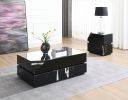 Wenona Black Mirrored Finish Coffee Table