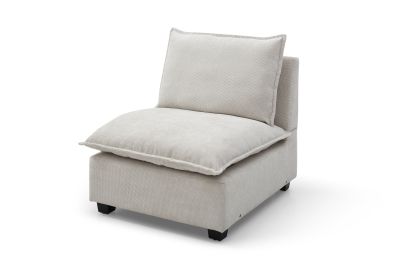 Contemporary Vertical Channel linen fabric Sectional Sofa Modern Upholstered Corner