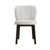 1 PC Wooden Frame Upholstered Shell Dining Chair,Modern Armless Chairs Comfor Kitchen Chairs for Living Room,Restaurant
