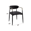 Jaramillo Black Chenille & Black Finish Side Chair (Set of 2)