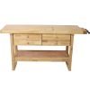 60in Workbench with 4 Drawers Wooden Workbench for Garage Workshop and Home, with Bar Clamps Set 12 inch x 4-3/4 inch Throat,Pack of 4