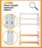 Household storage rack, adjustable display rack, basement balcony storage rack, carbon steel storage rack, 100cm * 40cm * 180cm, five floors (white)