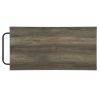 Lona Rustic Oak & Black Finish Kitchen Island