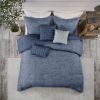 7 Piece Printed Seersucker Comforter Set