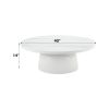 Zaid Engineering Marble & White High Gloss Finish Coffee Table