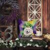 Samoyed King of Mardi Gras Throw Pillow Machine Washable, Indoor Outdoor Decorative Pillow for Couch, Bed or Patio, 18Hx18W
