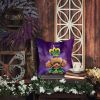 Poodle King of Mardi Gras Throw Pillow Machine Washable, Indoor Outdoor Decorative Pillow for Couch, Bed or Patio, 18Hx18W