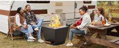 Cyberpit One 20 inch Smokeless Fire Pit, Wood Burning Fireplaces w/ Pull-Out Ash Pan, Portable Outdoor Firepits