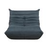 Luxury Accent Chair Button-Tufted Detail Charcoal Microfiber Comfy Chair Living Room Furniture 1pc