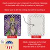 Chinese Crested King of Mardi Gras Porcelain Ornament Christmas Tree Hanging Decorations for Home Christmas Holiday, Rectangle, Gift, Multicolor