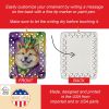 Akita King of Mardi Gras Porcelain Ornament Christmas Tree Hanging Decorations for Home Christmas Holiday, Rectangle, Gift, Multicolor