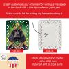 Cocker Spaniel King of Mardi Gras Porcelain Ornament Christmas Tree Hanging Decorations for Home Christmas Holiday, Rectangle, Gift, Multicolor