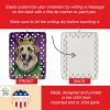 Anatolian Shepherd Dog King of Mardi Gras Porcelain Ornament Christmas Tree Hanging Decorations for Home Christmas Holiday, Rectangle, Gift