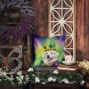 Kuvasz King of Mardi Gras Throw Pillow Machine Washable, Indoor Outdoor Decorative Pillow for Couch, Bed or Patio, 18Hx18W