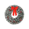 24in Pre-lit Battery Powered Christmas Wreath with Remote
