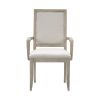 Modern Contemporary Armchairs Set of 2, Upholstered Seat and Back Gray Finish Wooden Furniture