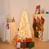4 FT Pre-lit Artificial Christmas Tree, Hinged Xmas Pine Tree with 346 Branch Tips, 140 Lights and Remote Control for Holiday Party Office Home