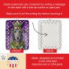 Scottish Deerhound King of Mardi Gras Porcelain Ornament Christmas Tree Hanging Decorations for Home Christmas Holiday, Rectangle, Gift, Multicolor