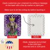 Weimaraner King of Mardi Gras Porcelain Ornament Christmas Tree Hanging Decorations for Home Christmas Holiday, Rectangle, Gift, Multicolor