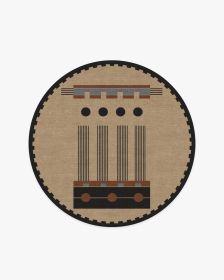 Architectural Digest Kasi Black &amp; Tan Tufted Rug (size: 5' Round)