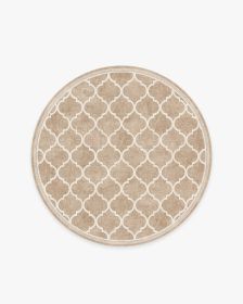 Terali Natural Clay Tufted Rug (size: 5' Round)