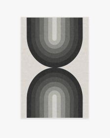 Absida Greyscale Tufted Rug (size: 4'x6')