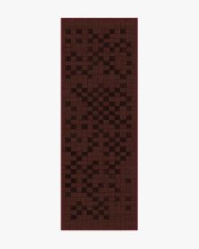 Shiloh Check Burgundy Tufted Rug (size: 2.5'x8')