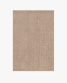 The Hiltons Diana Trellis Rose Gold Tufted Rug (size: 4'x6')