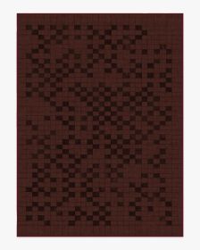 Shiloh Check Burgundy Tufted Rug (size: 9'x12')