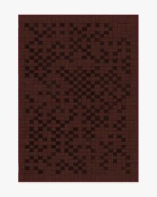 Shiloh Check Burgundy Tufted Rug (size: 5'x7')