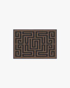 Maze Navy &amp; Natural Tufted Rug (size: 2'x3')