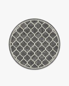 Terali Black Tufted Rug (size: 5' Round)
