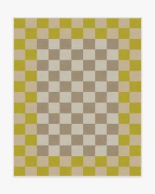 Jonathan Adler Checker Border Chartreuse Tufted Rug (size: 8'x10')