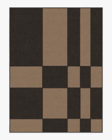 Coen Check Natural Black Tufted Rug (size: 9'x12')