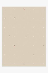 Gray Malin Umbrella Dot Cream &amp; Pink Tufted Rug (size: 9'x12')