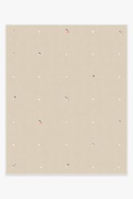 Gray Malin Umbrella Dot Cream &amp; Pink Tufted Rug (size: 8'x10')