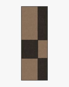 Coen Check Natural Black Tufted Rug (size: 2.5'x8')