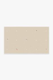Gray Malin Umbrella Dot Cream &amp; Pink Tufted Rug (size: 3'x5')